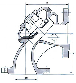 100A角型定水位閥結構圖- 上海昆煉閥門制造有限公司 100A角型定水位閥結構圖- 上海昆煉閥門制造有限公司