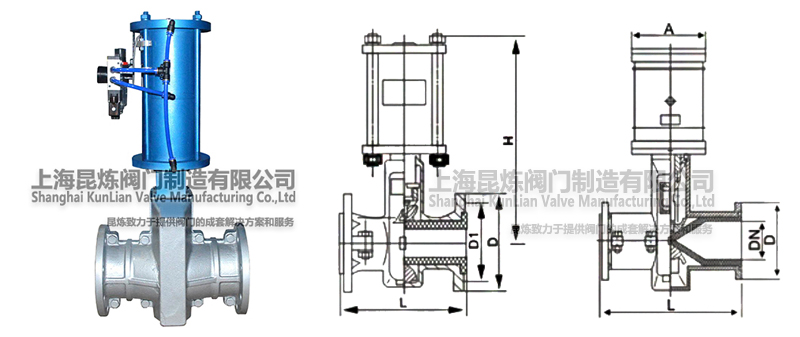 GJ6K41X-6L常開式氣動管夾閥結(jié)構(gòu)圖- 上海昆煉閥門制造有限公司 GJ6K41X-6L常開式氣動管夾閥結(jié)構(gòu)圖- 上海昆煉閥門制造有限公司