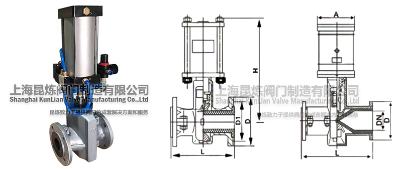 GJ6B41X-6L常閉式氣動(dòng)管夾閥結(jié)構(gòu)圖- 上海昆煉閥門制造有限公司 GJ6B41X-6L常閉式氣動(dòng)管夾閥結(jié)構(gòu)圖- 上海昆煉閥門制造有限公司