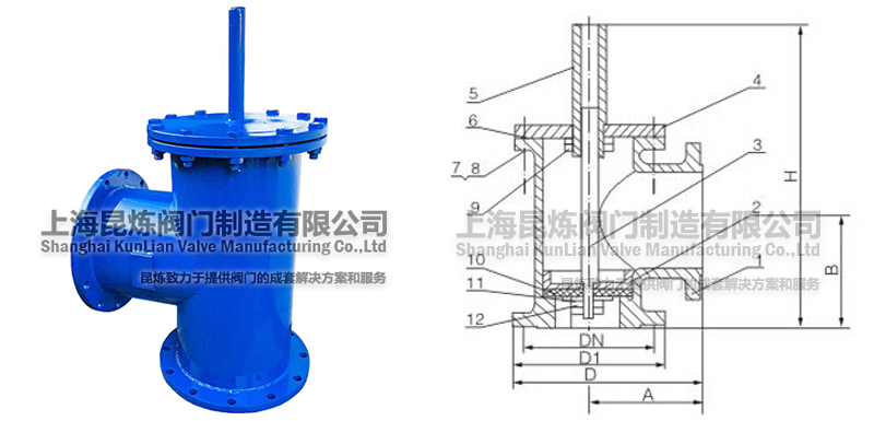 SSDF-I水上式底閥結(jié)構(gòu)圖- 上海昆煉閥門制造有限公司 SSDF-I水上式底閥結(jié)構(gòu)圖- 上海昆煉閥門制造有限公司
