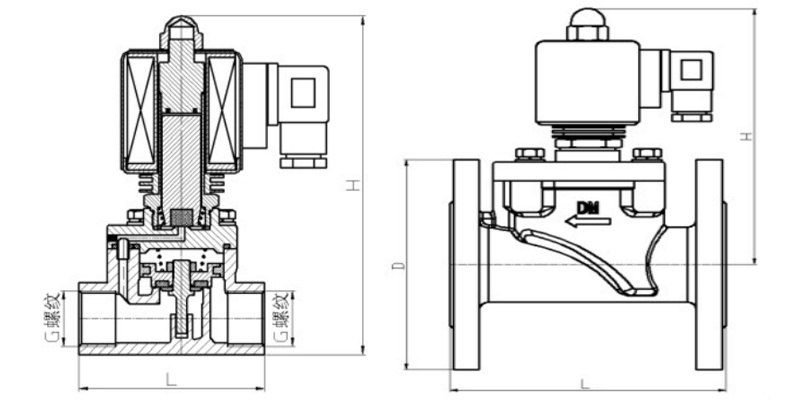 CRAIG法蘭高溫電磁閥結(jié)構(gòu)圖 CRAIG法蘭高溫電磁閥結(jié)構(gòu)圖