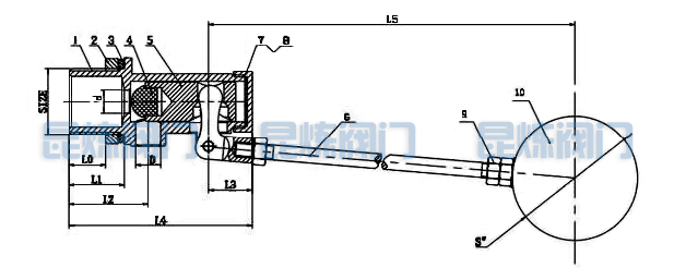 KL-101C水箱浮球閥結(jié)構(gòu)圖- 上海昆煉閥門制造有限公司 KL-101C水箱浮球閥結(jié)構(gòu)圖- 上海昆煉閥門制造有限公司