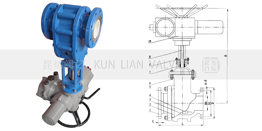 PZ941TC電動(dòng)排渣陶瓷閘閥結(jié)構(gòu)圖- 上海昆煉閥門(mén)制造有限公司 PZ941TC電動(dòng)排渣陶瓷閘閥結(jié)構(gòu)圖- 上海昆煉閥門(mén)制造有限公司