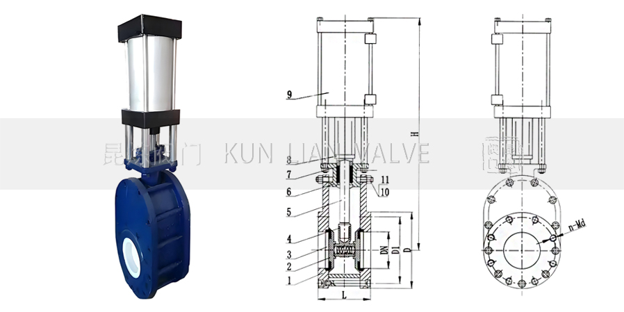 Z674TC氣動出料陶瓷閘閥結(jié)構(gòu)圖- 上海昆煉閥門制造有限公司 Z674TC氣動出料陶瓷閘閥結(jié)構(gòu)圖- 上海昆煉閥門制造有限公司